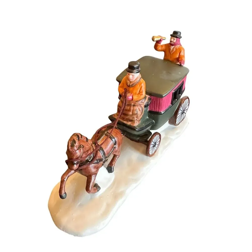 RETIRED Dept 56 Heritage HORSE WITH DOVER COACH Handpainted Porcelain #65900